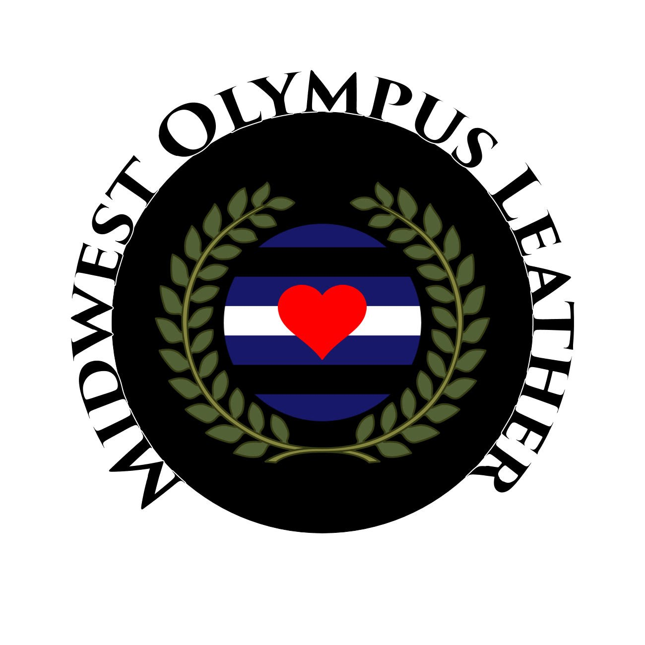 mid west olympus leather logo